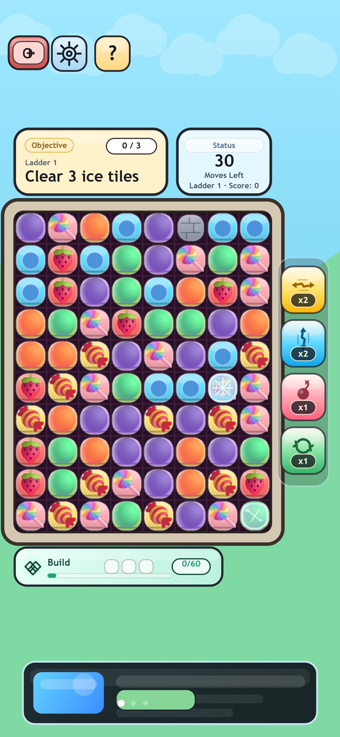 Block Blitz match-3 board screenshot